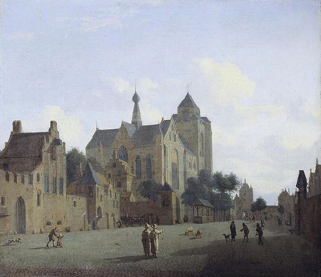 Jan van der Heyden The church at Veere oil painting picture